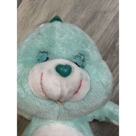 CARE BEARS GREEN BEDTIME BEAR MOON STAR STUFFED ANIMAL PLUSH TOY 1983 13” - Picture 3 of 12